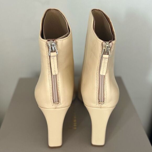 FRANCO SARTO Venture Leather Bootie Boot, Beige/White, Block Heel, Size 9, NWT - Picture 4 of 16